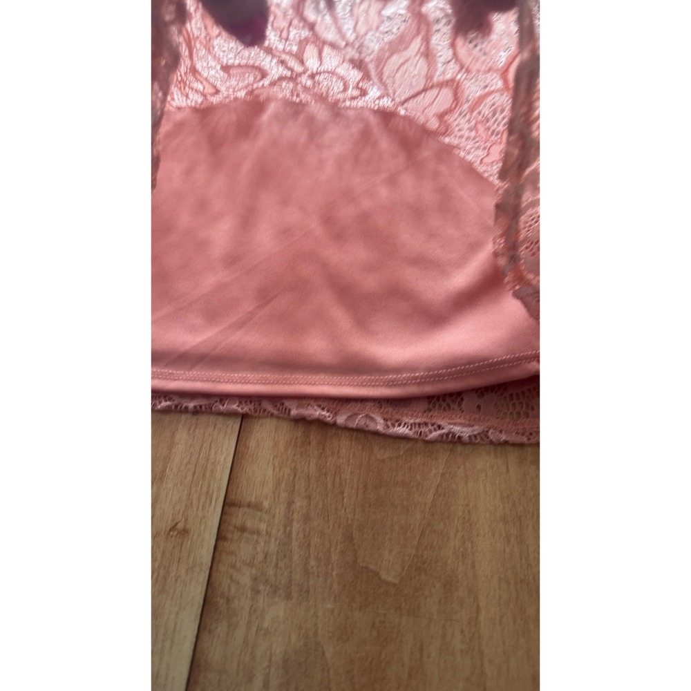 Cable & Gauge Pink Floral Lace Halter Neck Sleeveless Top Medium - Picture 3 of 6